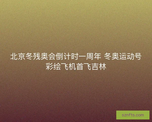 北京冬残奥会倒计时一周年 冬奥运动号彩绘飞机首飞吉林