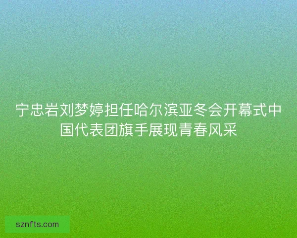 宁忠岩刘梦婷担任哈尔滨亚冬会开幕式中国代表团旗手展现青春风采